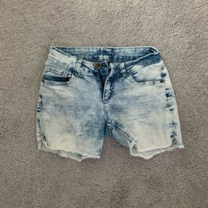 Blue Bleach shorts